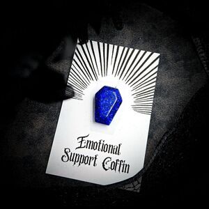 EMOTIONAL SUPPORT COFFIN - Lapis Lazuli Worry Stone Gift